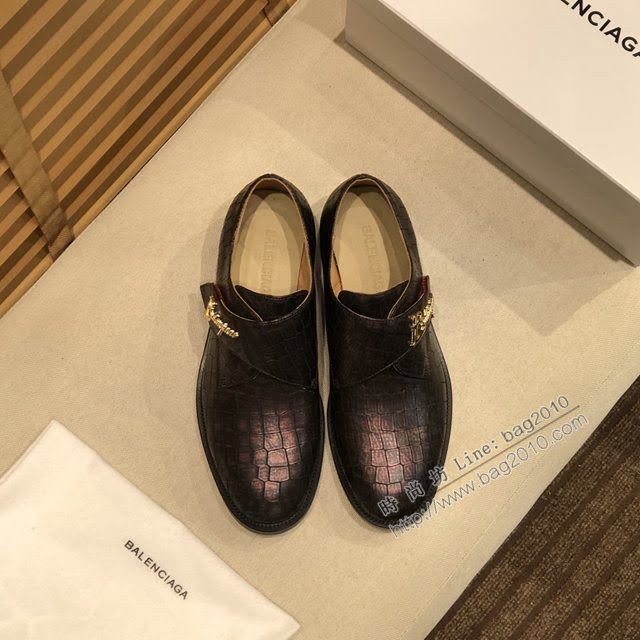 Balenciaga經典款男鞋 巴黎世家頂級版本進口原版小牛皮西裝鞋  hdbl1191